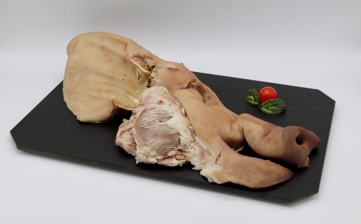 gekochter Schweinekopf